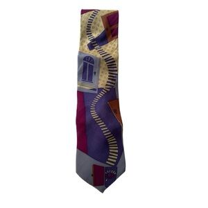 Vintage RARE Beatle’s Men's Silk Tie Long and Winding Road 1991